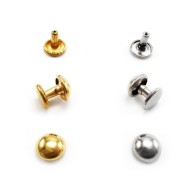 Domed double cap rivets 10 mm cap diameter Studs Sewing Leather, AOA