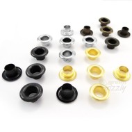 5mm steel eyelets with washers in silver, black, gold, antique brass,, ANV