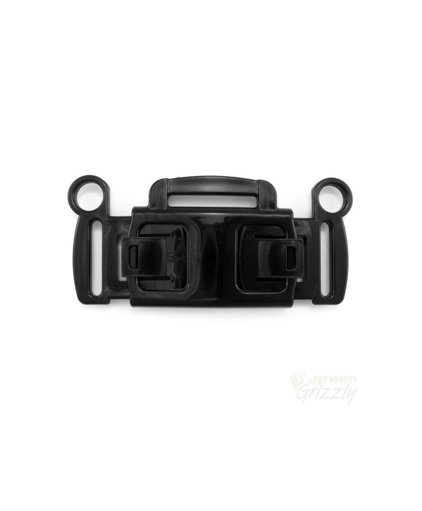 3 way plastic buckle for baby stroller and chairs, for 30 mm webbing, Black, AHJ