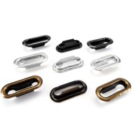 Oval shaped metal eyelets with washers 21 x 5 mm silver black gold antique brass, APJ