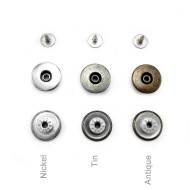 17 mm Denim Jeans Buttons Rotating type brass based with alloy studs ASK