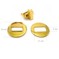 Craft Case Clasp Turnlock Bag Purse Belt Twist Lock Size 35 mm, AT2 rose gold