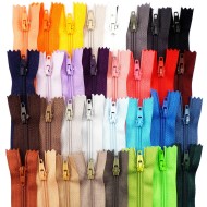 Closed end zip 7" 18 cm for skirt trousers craft in various colours, 5 units,  ARJ