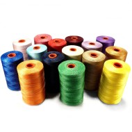 1 Reel - 500m Leather sewing waxed thread wax cord 1mm Color Selectable, ACK