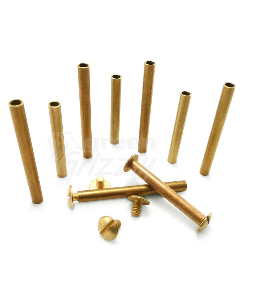 Solid brass Binding book posts Screws Studs Scrapbook 40mm and 50mm