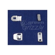 Silver Hooks & Bars for Trousers Skirts Fasteners Silver Colour complete set, AWL