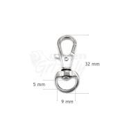 Bag Clasps Lobster Swivel Trigger Clips Snap Hook, for 9 mm strapping AZW