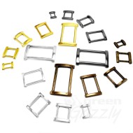 Solid Rectangle Metal Square Ring Belt buckle for webbing 12 15 20 25 30 40 mm