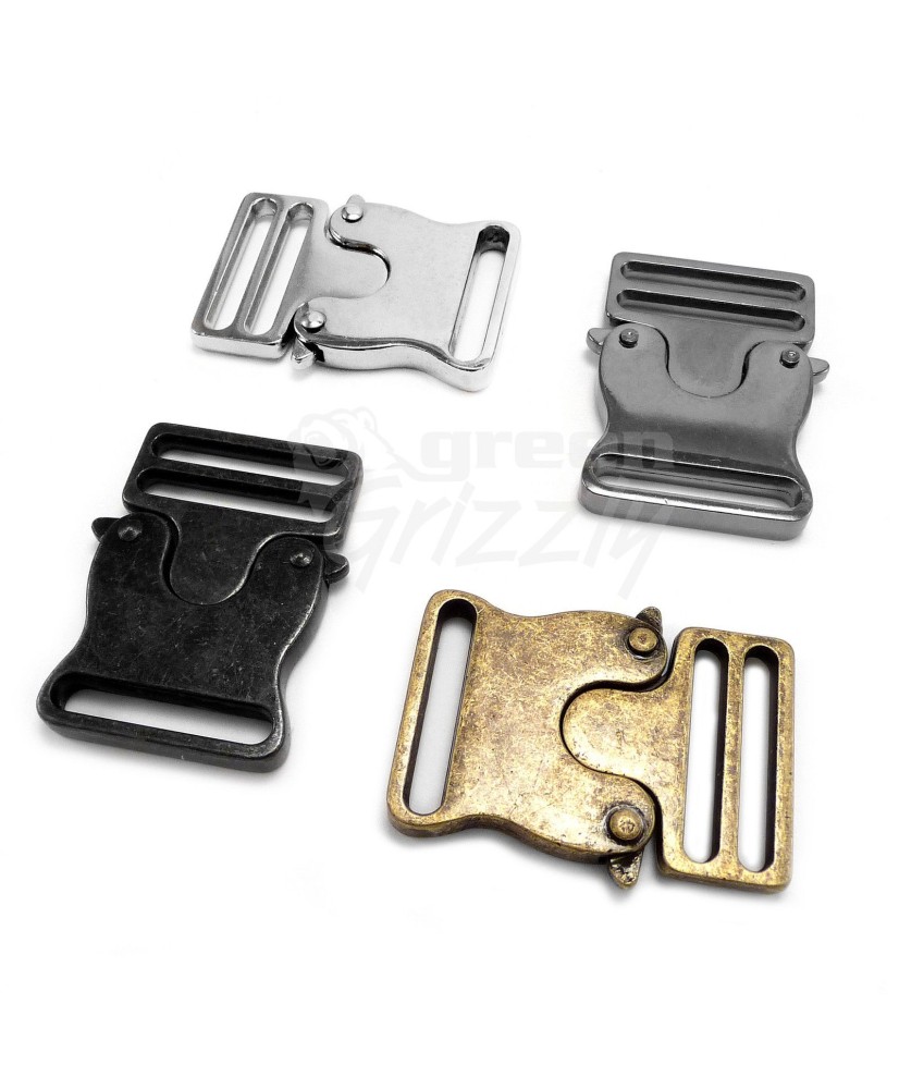Metal press button release buckles for 30 mm webbing A6Y