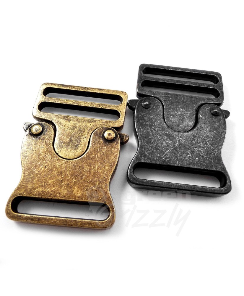 Metal press button release buckles for 30 mm webbing A6Y