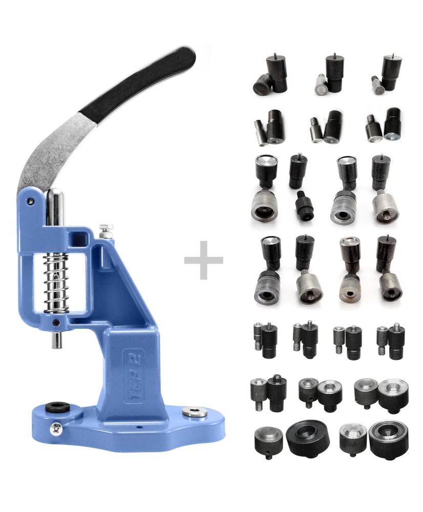 SET Kit 19 tools dies + 1 hand press for eyelets rivets press fasteners S020