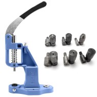 Pack hand press machine + 6 tools dies for single double cap rivets set kit S023