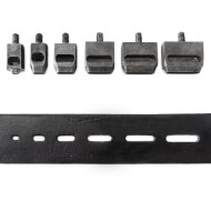 Oval hole cutter punch tool for use with universal hand press different sizes