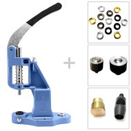 Hand press plus eyelet setting tool and puncher and grommet 8 10 12 17 mm - St15