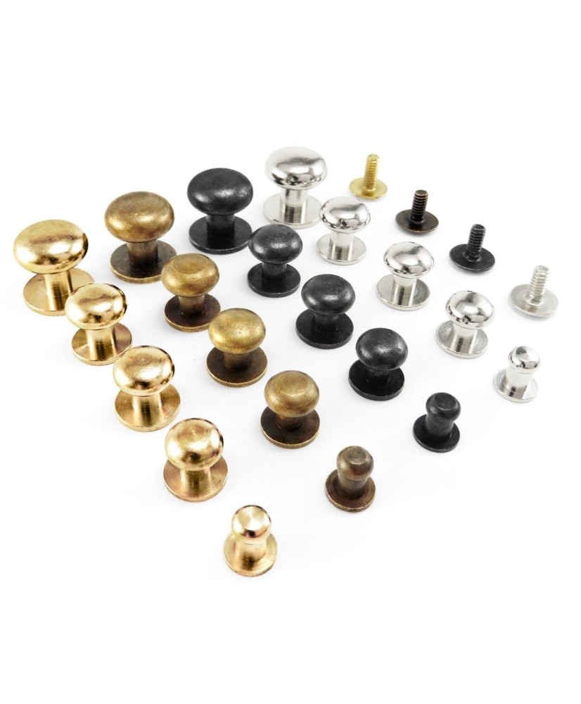 Sam brown button screw studs round browne rivets 5 8 9 10 13 mm