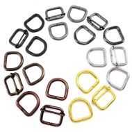 Bag strap slider adjuster and D rings set 20 25 30 35mm multi colours available
