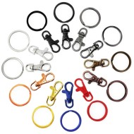 Trigger Clasp Swivel Clip Key Ring Bag Charms Finding Split Ring Pack of 10 