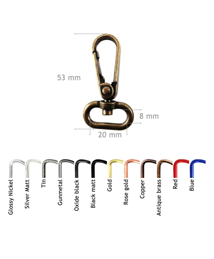 20 Pack Black Plastic Keychain Swivel Buckles - 3" Lobster Clasps For DIY Paracord, Dog Leashes, Bag Straps