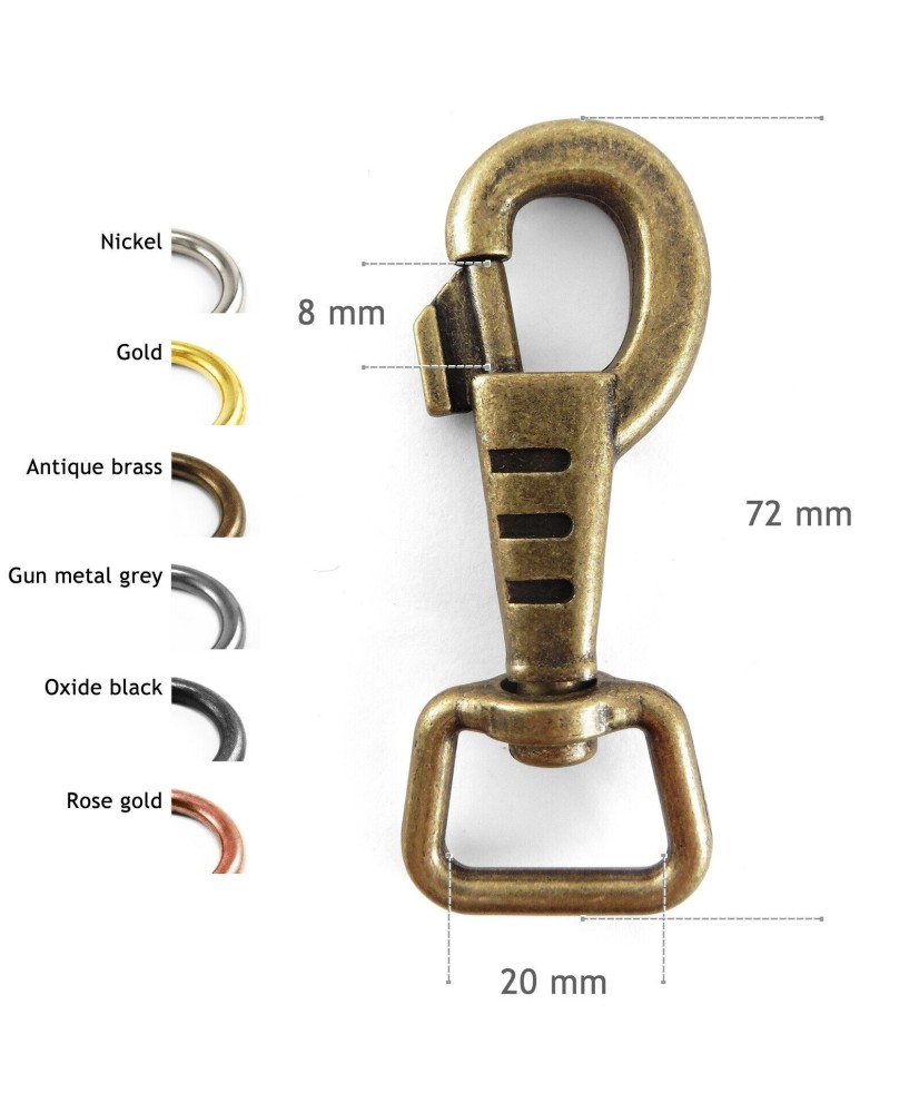 20 or 25 mm Heavy Duty Swivel Trigger Hooks Clips Dog Leads straps horse
