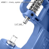 Starter set - double cap rivets - hand press, tool and initial supplies, S027