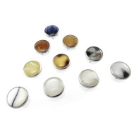 Metal Press Studs Poppers Free Nickel, Choice of cap types sizes and colors