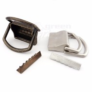 Half belt buckle and belt loop for 35 mm strap, AUN+ALZ