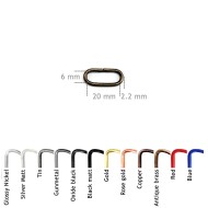 Oval Loop Ring Metal Wire formed Bag Handbag for 20 25 30 40 50 mm webbing