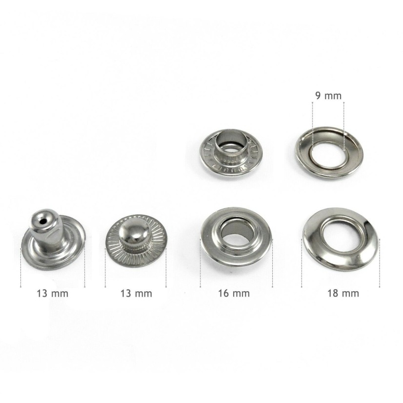 10 sets Metal Magnetic Snaps 16mm/18mm Buckles Buttons Press
